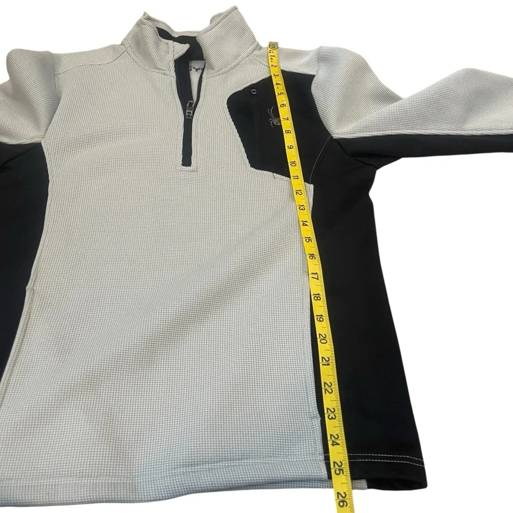 Men’s Spyder Bandit Outbound Black and Grey Fleece 1/4 Zip Jacket Pullover - Picture 5 of 5